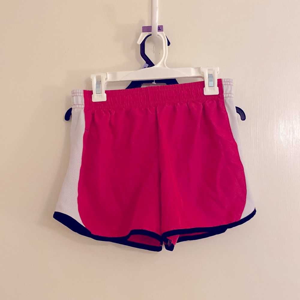 Pink running shorts